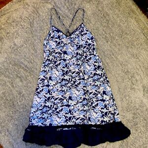 Aeropostale juniors Medium blue floral sundress